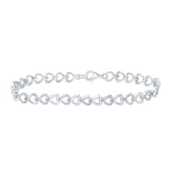 1/20CTW-DIA P2 HEART GIFT BRACELET (7.5 INCH)