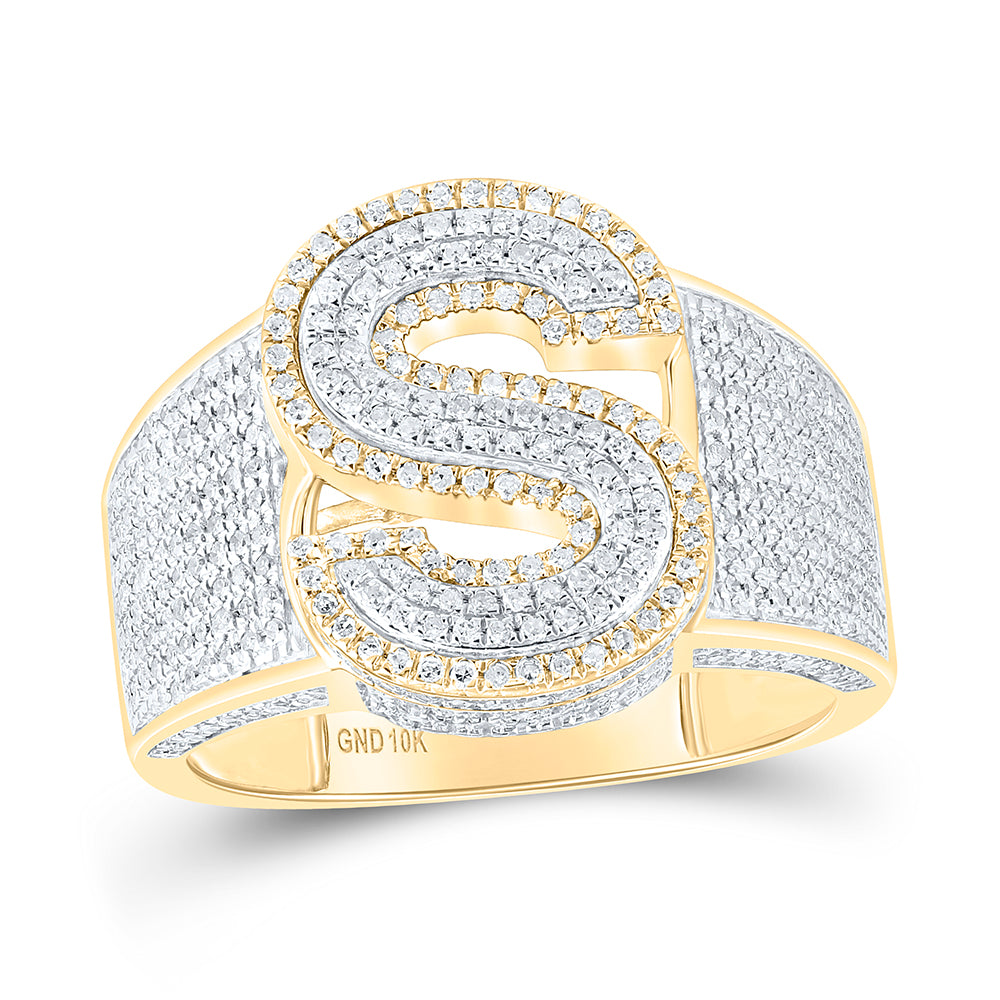 1 CTW-DIA P1P2 INITIAL "S" MENS RING