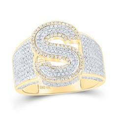 1 CTW-DIA P1P2 INITIAL "S" MENS RING