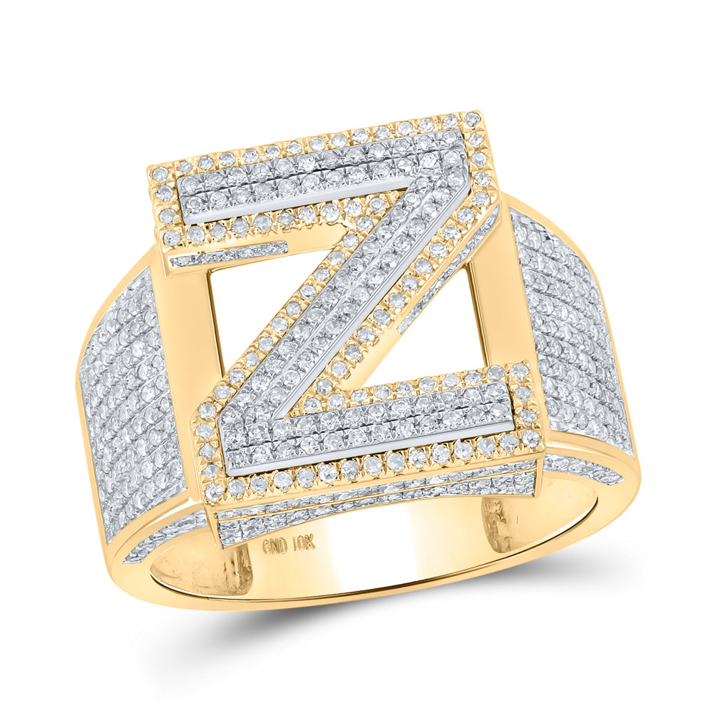 1 CTW-DIA P1P2 INITIAL "Z" MENS RING