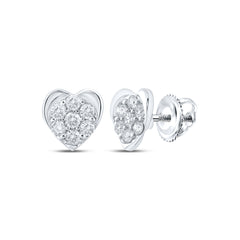 1/4CTW-DIA CN HEART EARRING