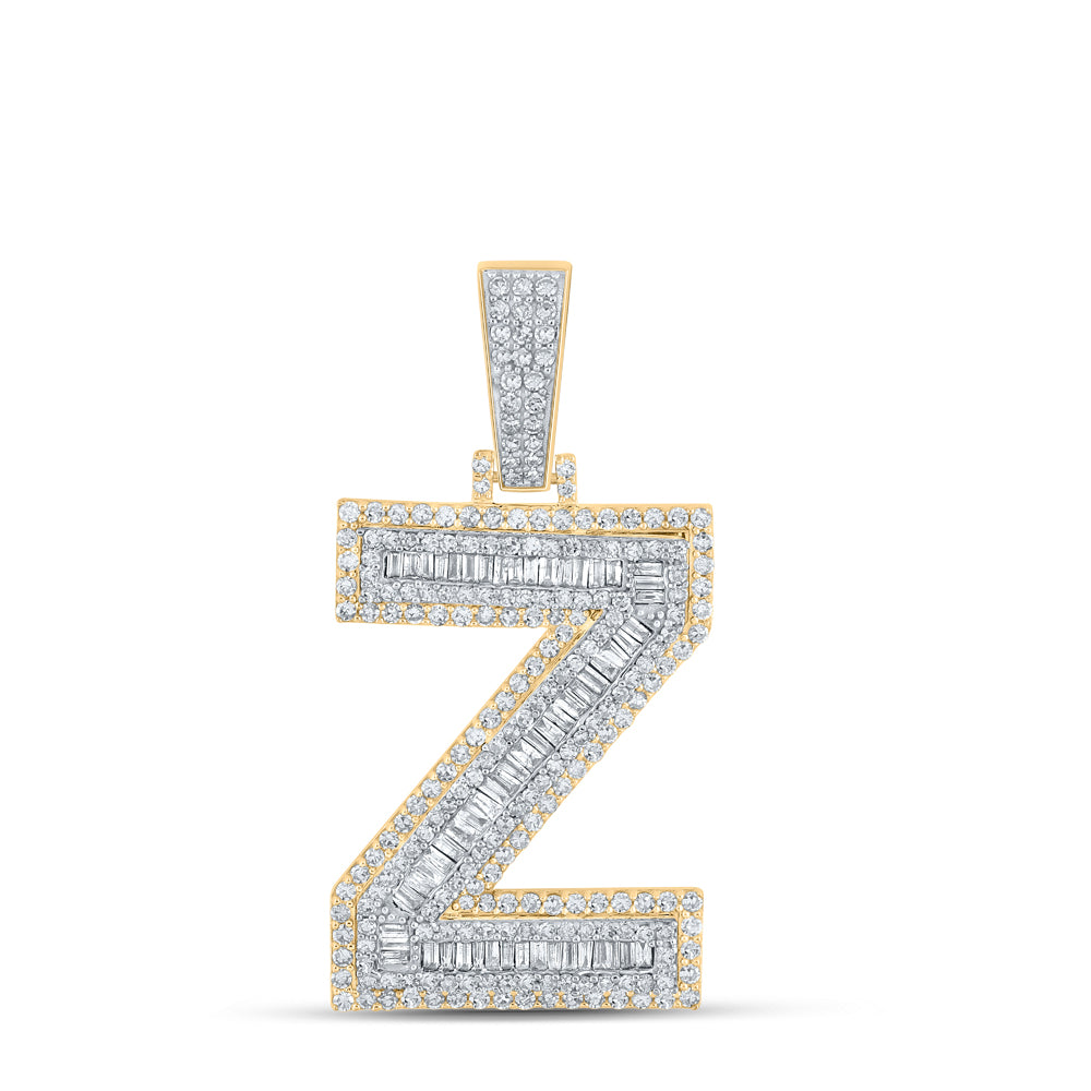 1 7/8CTW-DIA CN MENS INITIAL "Z" PENDANT