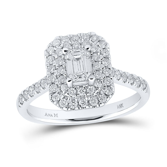 1 CTW-DIA ANA M 1/2CT-CEME ENGAGEMENT SINGLE HALO RING