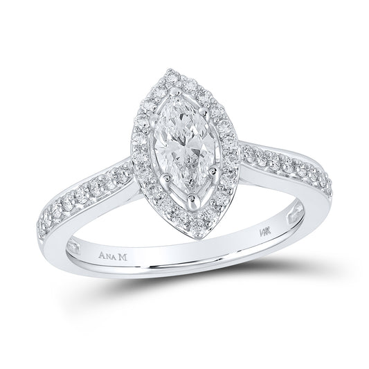 1 CTW-DIA ANA M 1/2CT-CMQ ENGAGEMENT SINGLE HALO