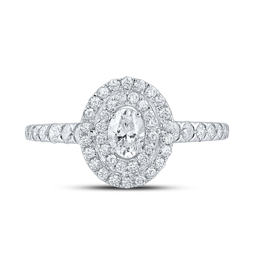 1CTW-DIA ANA M 1/3CT-COV ENGAGEMENT DOUBLE HALO