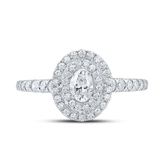 1CTW-DIA ANA M 1/3CT-COV ENGAGEMENT DOUBLE HALO