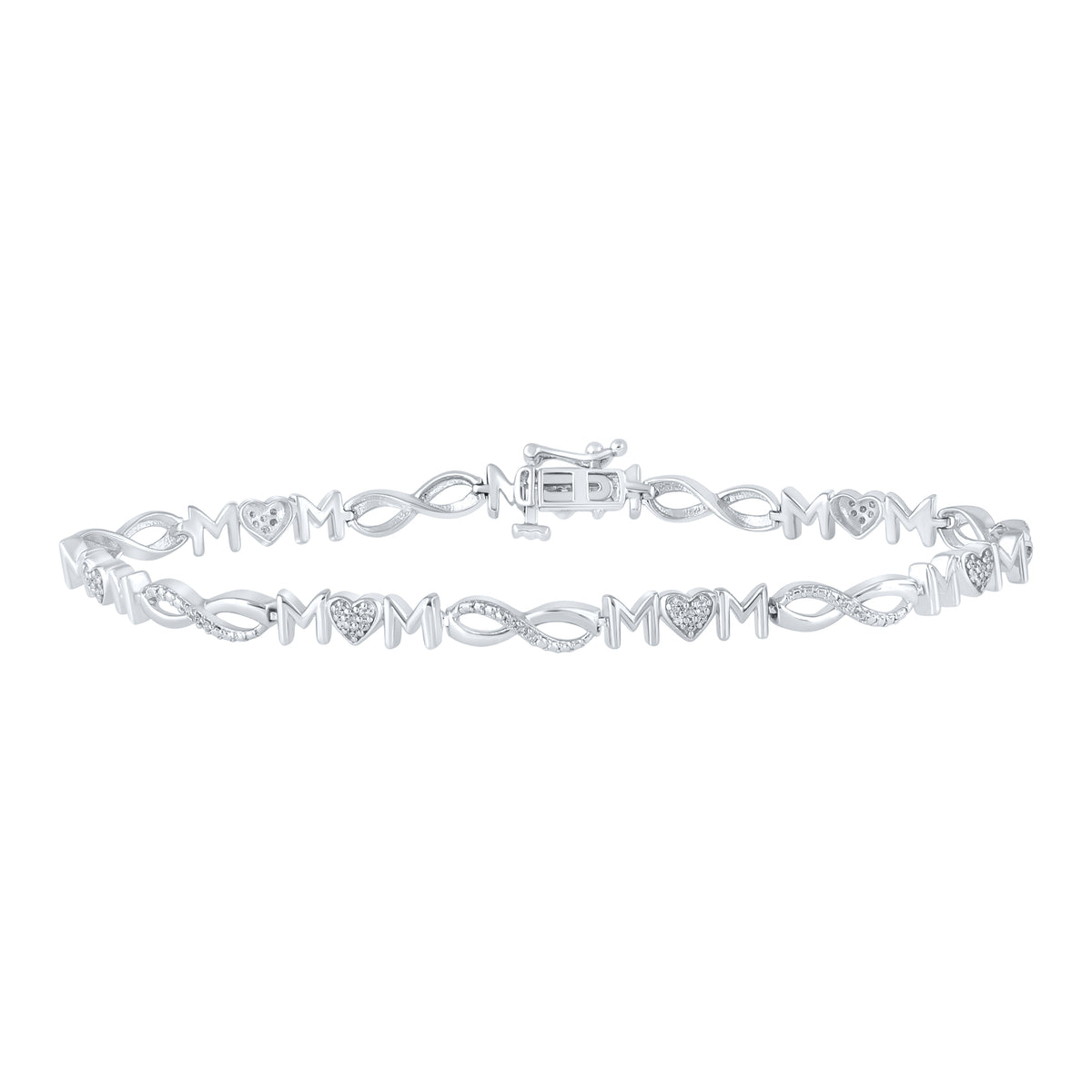 1/4CTW-DIA P2 MOM GIFT BRACELET (7.25 INCH)