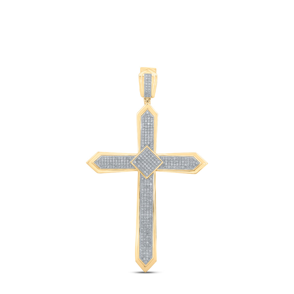 1 CTW-DIA P1P2 CROSS MENS CHARM