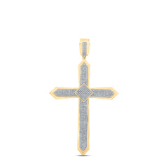 1 CTW-DIA P1P2 CROSS MENS CHARM