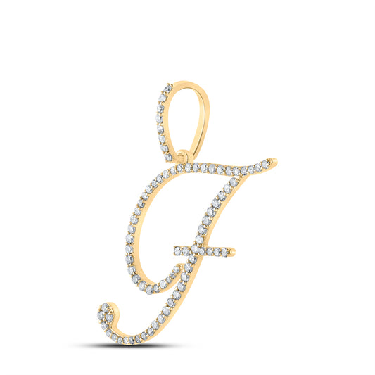 1/2CTW-DIA P1 INITIAL "F" GIFT PENDANT