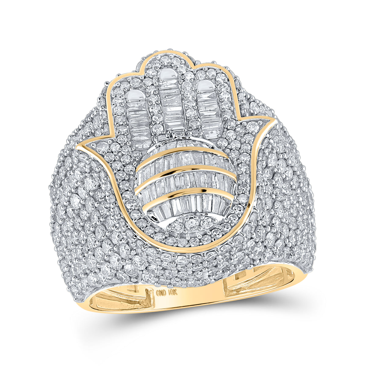 5 1/3CTW-DIA NK HAMSA MENS RING