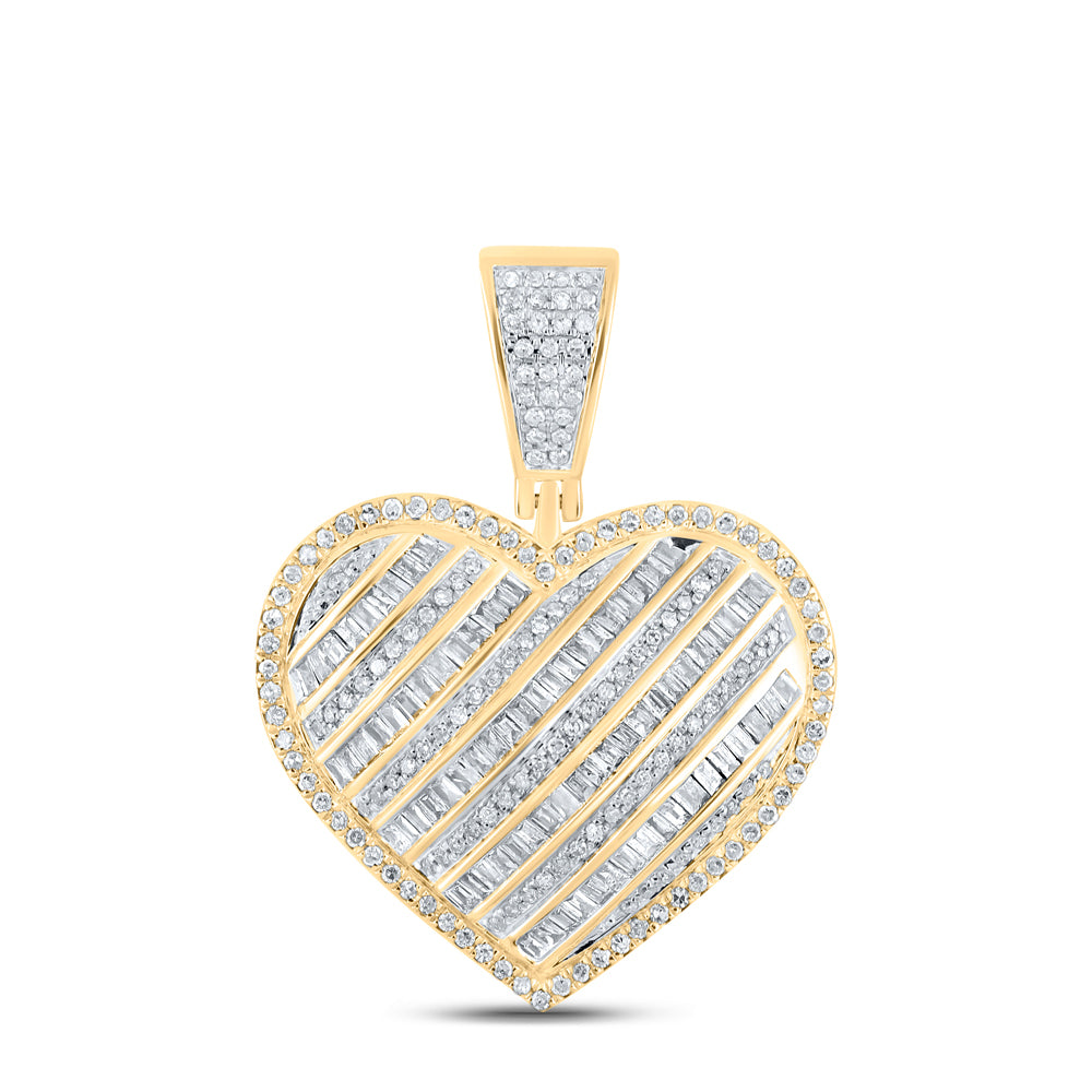 1 CTW-DIA P1P2 FASHION HEART PENDANT