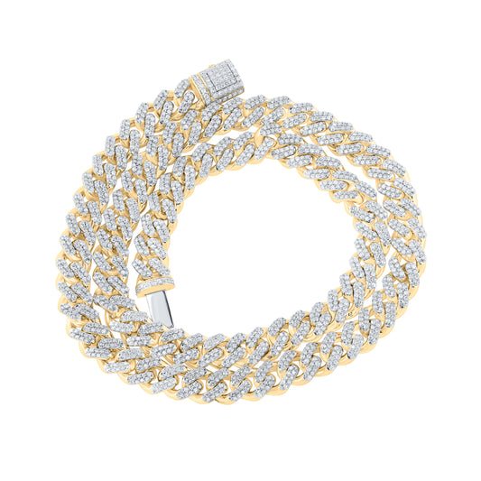 12 1/2CTW-DIA NK (10MM) CUBAIN MENS CHAIN (22 INCH)