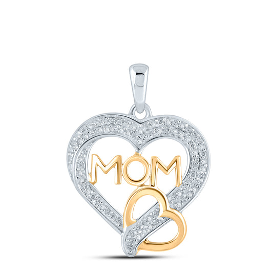 1/4CTW-DIA P1P2 MOM HEART PENDANT