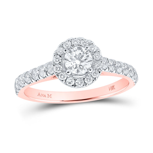 1CTW-DIA ANA M 3/8CT-CRD SINGLE HALO ENGAGEMENT RING