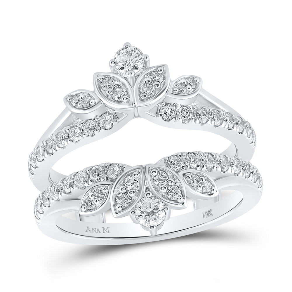 3/4CTW-DIA NK CROWN INSERT ENHANCER RING