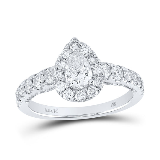 1 1/2CTW-DIA ANA M 1/2CT-CPEAR SINGLE HALO ENGAGEMENT