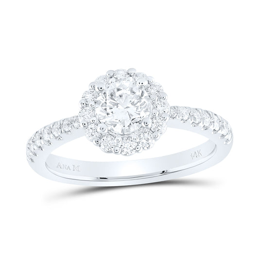 1 1/5CTW-DIA ANA M 3/4CT-CRD ENGAGEMENT SINGLE HALO