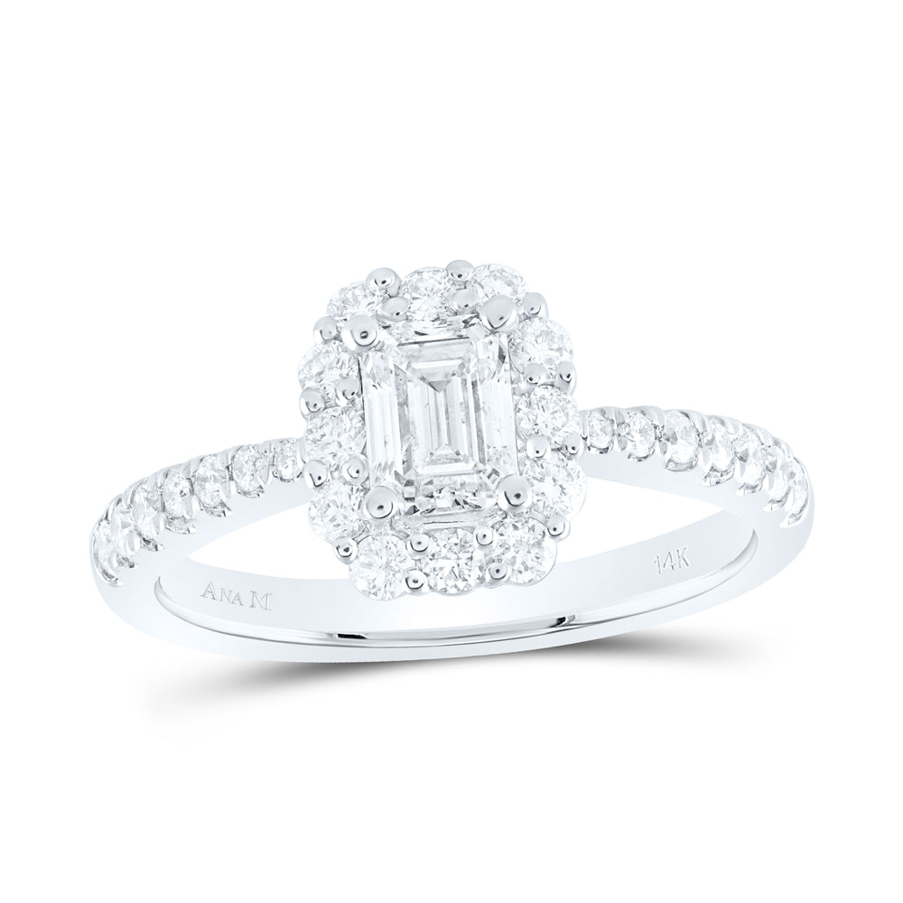 1 1/4CTW-DIA ANA M 3/4CT-CEME SINGLE HALO ENGAGEMENT