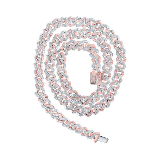 7 1/2CTW-DIA CN (8MM) CUBAN MENS CHAIN (20 INCH)