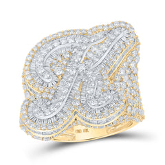 8 5/8CTW-DIA NK INITIAL "K" MENS RING