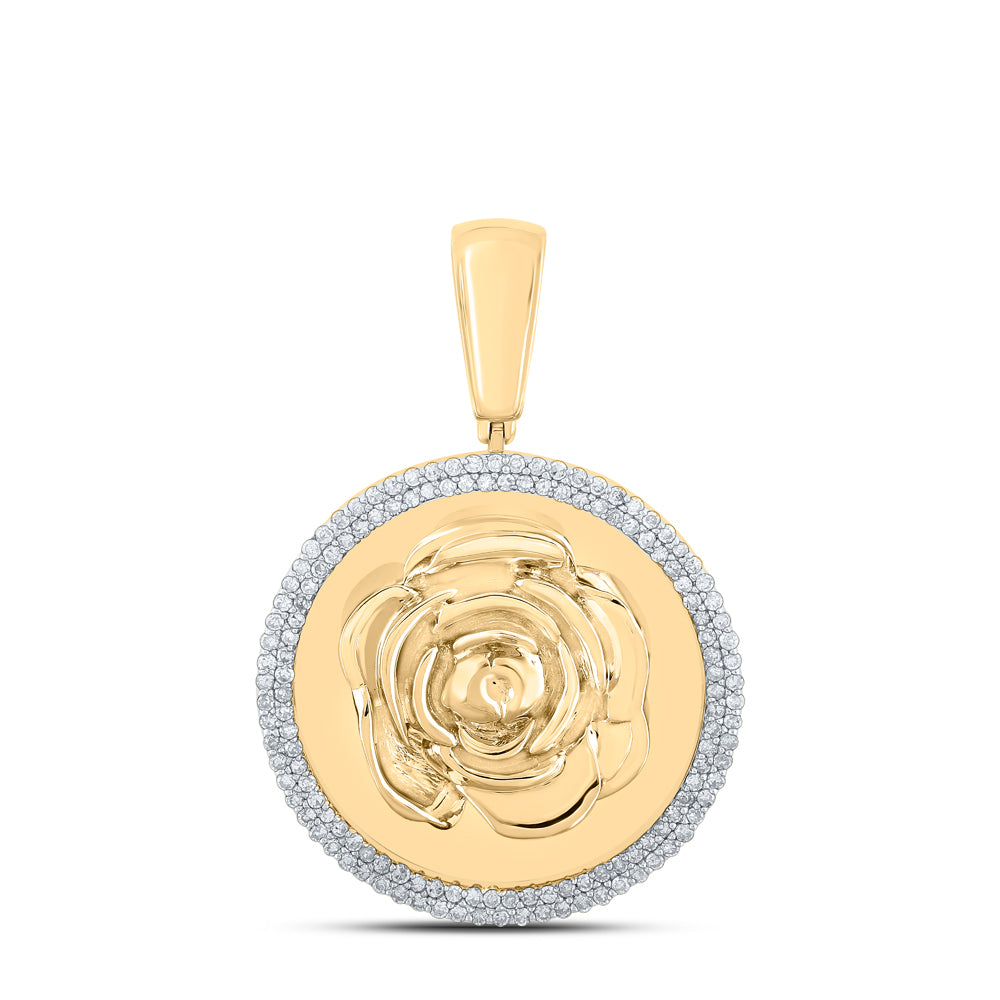 1/2CTW DIA NK "ROSE" MEMORY PENDANT