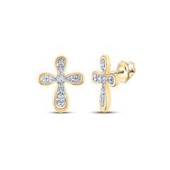 1/8CTW-DIA P2 GIFT CROSS EARRING