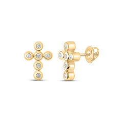 1/10CTW-DIA P2 GIFT CROSS EARRING