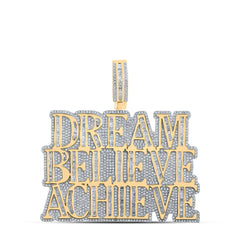 4 1/2CTW-DIA P1P2 DREAM BELIEVE ACHIEVE PENDANT