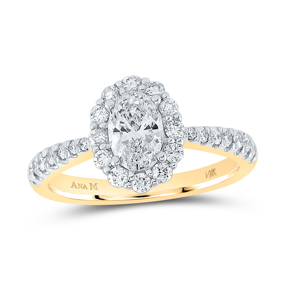 1 1/4CTW-DIA ANA M 3/4CT-COVAL ENGAGEMENT SINGLE HALO