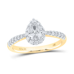 7/8CTW-DIA ANA M 1/2CT-CPEAR ENGAGEMENT SINGLE HALO