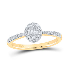 1/2CTW-DIA ANA M 1/3CT-COVAL ENGAGEMENT SINGLE HALO