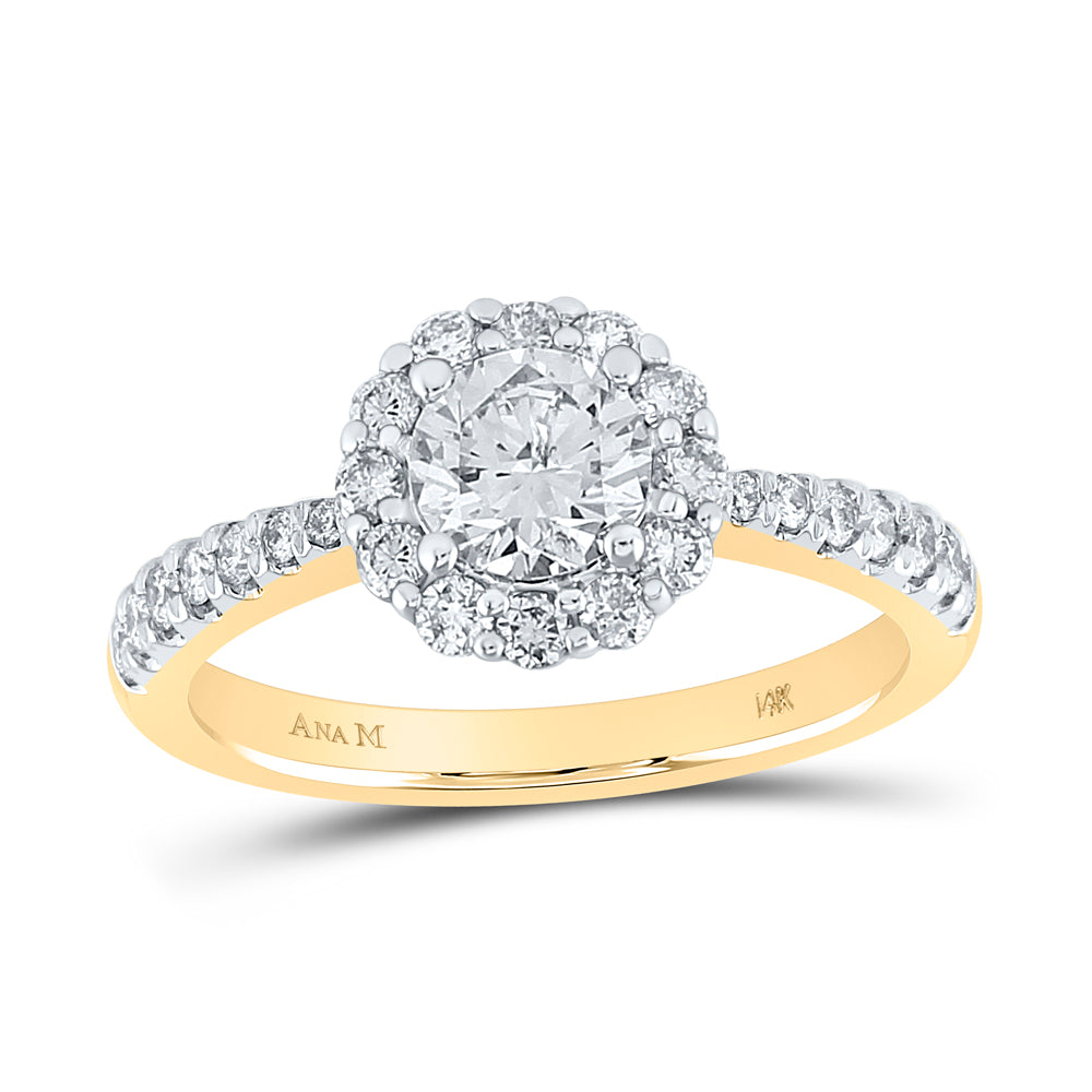 7/8CTW-DIA ANA M 1/2CT-CRD ENGAGEMENT SINGLE HALO