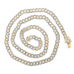 4 1/5CTW-DIA NK 6.5MM CUBAN MENS CHAIN (24 INCH)