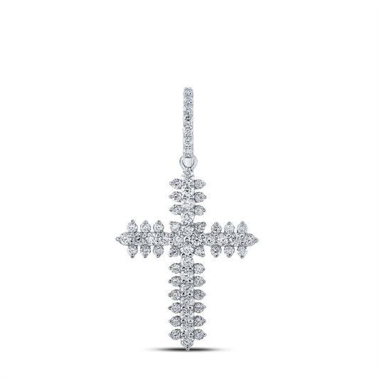 3/4 CTW-DIA NK COOLET CROSS PENDANT