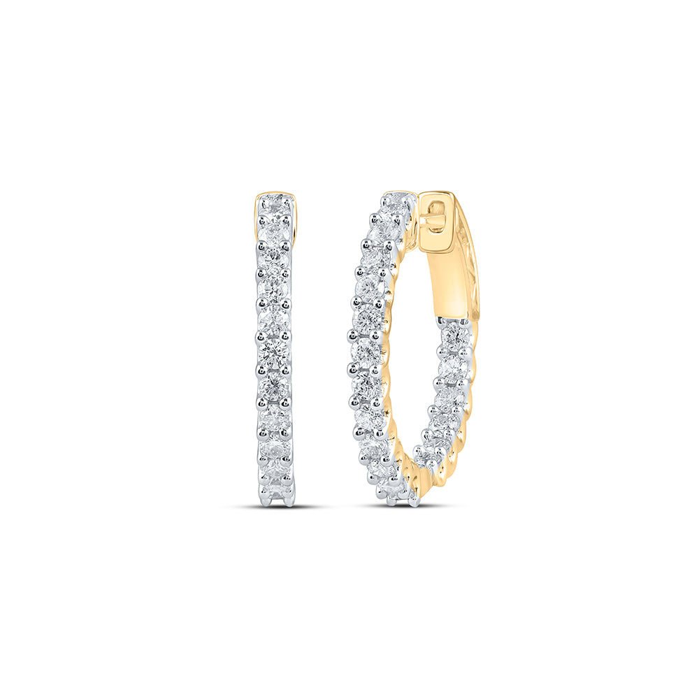 1 1/2CTW-DIA NK HOOPS EARRING