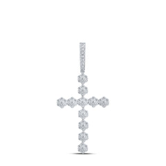 1 3/8CTW-DIA NK CROSS PENDANT