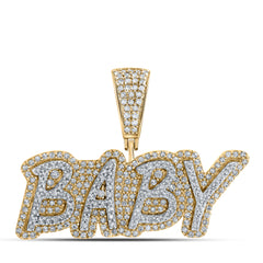 7/8CTW-DIA  CN "BABY" MENS INITIAL PENDANT