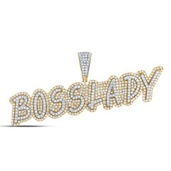 1 1/2CTW-DIA CN "BOSSLADY" MENS INITIAL PENDANT