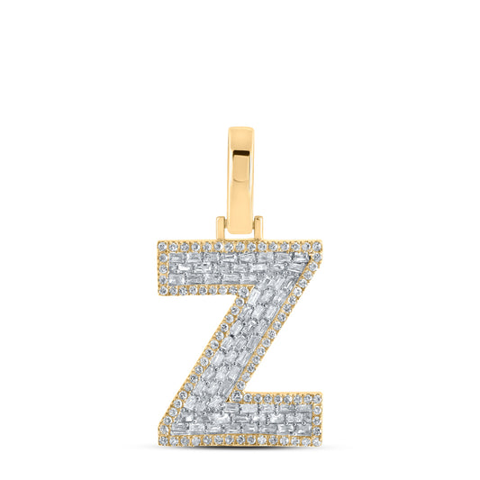 1/2CTW-DIA CN INITIAL "Z" MENS PENDANT