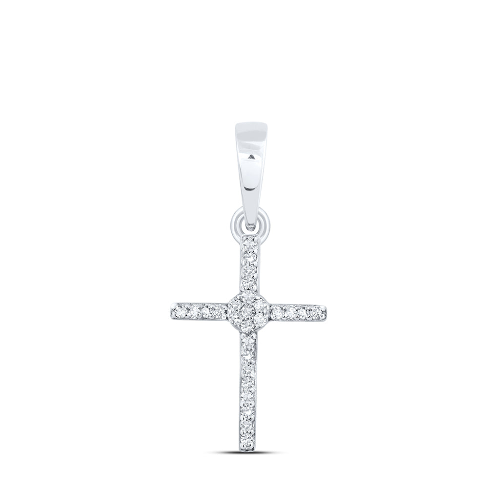 1/12CTW-DIA CN CROSS PENDANT