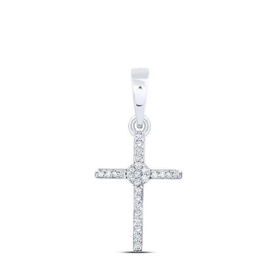 1/12CTW-DIA CN CROSS PENDANT