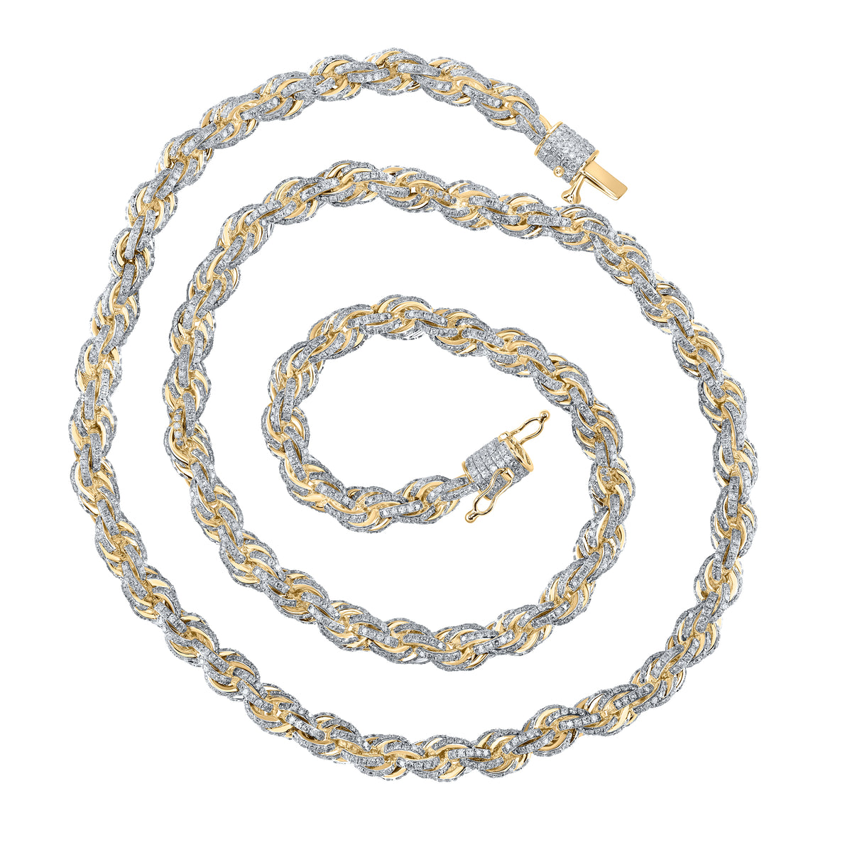 15 3/4CTW-DIA CN (6MM) MENS CHAIN (22 INCH)