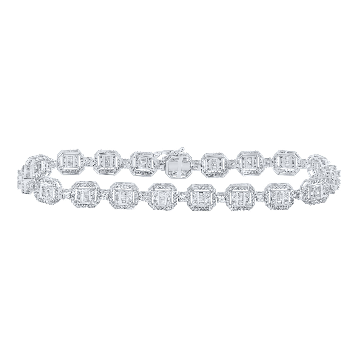 4 1/2CTW-DIA NK (8.40MM) MENS BRACELET (8.50 INCH)