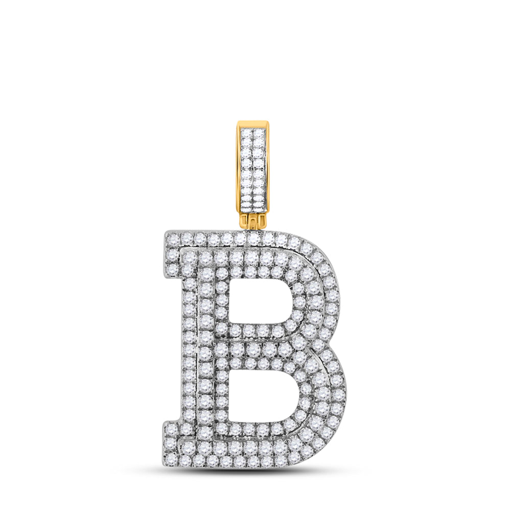 2 CT-DIA NK INITIAL "B" MENS PENDANT