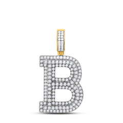 2 CT-DIA NK INITIAL "B" MENS PENDANT