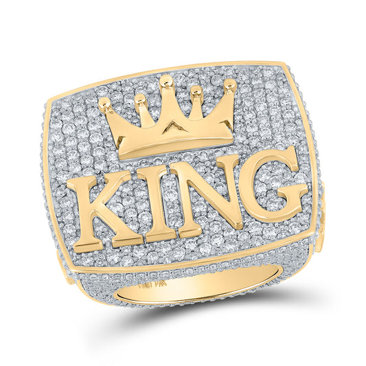 10 1/2 CTW-DIA NK CROWNN KING MENS RING