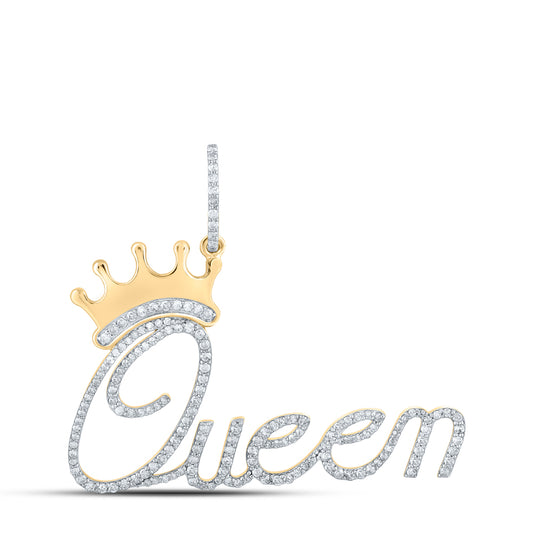 3/4CTW DIA NK "Queen" CROWN PENDANT