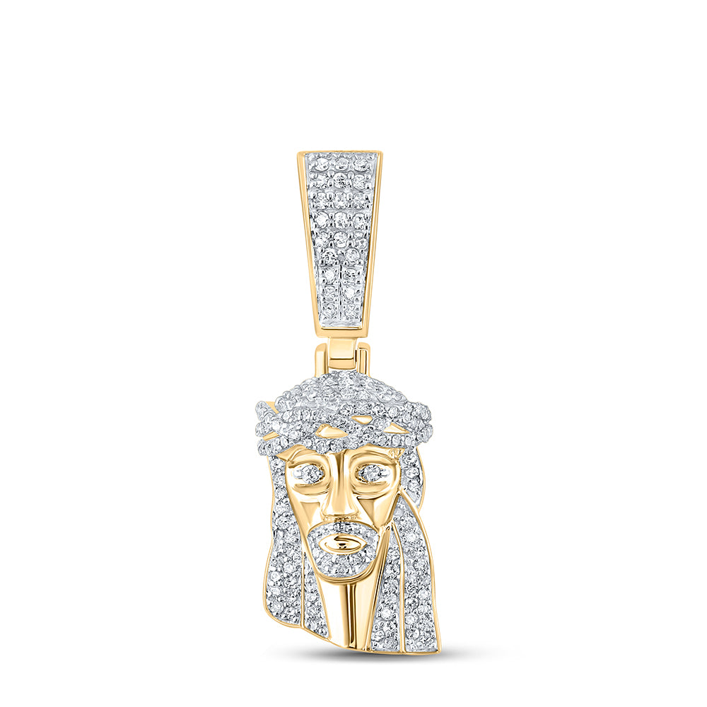 1/2 CT-DIA CN JESUS FACE PENDANT