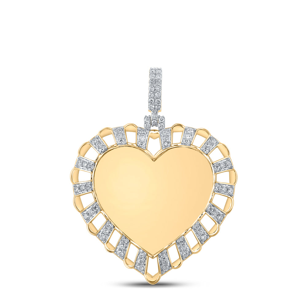 7/8CTW-DIA NK HEART MEMORY PENDANT